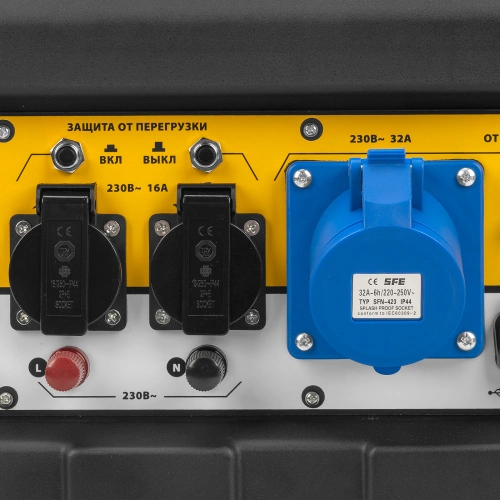 Генератор бензиновый PS 90 EA, 9.0 кВт, 230В, 25 л, коннектор автоматики, электростартер Denzel по ценам производителя в Уфе с доставкой по всей России