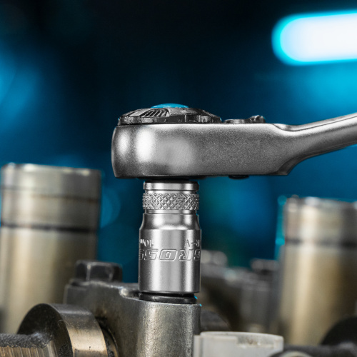 Набор торцевых головок, трещотка 120 зубьев, 1/4", CrV, 36 предметов Gross по ценам производителя в Уфе с доставкой по всей России