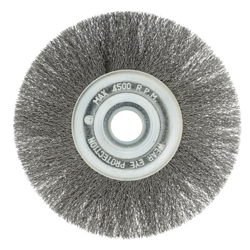 Щетка для УШМ, 175 мм, посадка 22.2 мм, плоская, витая проволока 0.3 мм Сибртех по ценам производителя в Уфе с доставкой по всей России