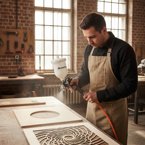 Набор пневмоинструмента, 5 предметов, быстросъемное соединение, краскораспылитель с верхним бачком Matrix по ценам производителя в Уфе с доставкой по всей России