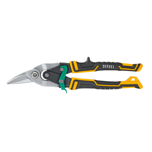 Ножницы по металлу, 270 мм, прямой и правый рез, сталь-СrMo, трехкомпонентные рукоятки Denzel по ценам производителя в Уфе с доставкой по всей России