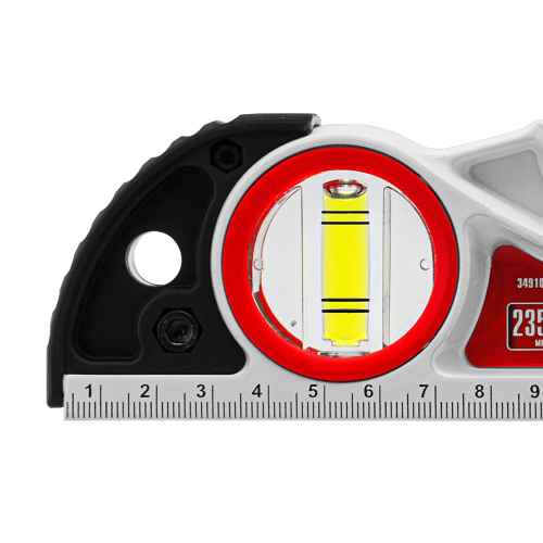 Уровень алюминиевый литой, фрезерованный, 3 глазка, две ударные площадки, 235 мм Matrix по ценам производителя в Уфе с доставкой по всей России