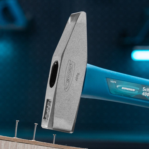 Молоток слесарный, 400 г, квадратный боек, фибергласовая обрезиненная рукоятка Gross по ценам производителя в Уфе с доставкой по всей России