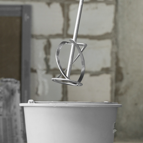 Насадка для миксера, для легких растворов, 120 х 590 мм, оцинкованная, хвостовик резьба М14 Сибртех по ценам производителя в Уфе с доставкой по всей России