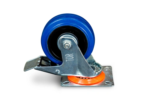 Колесо поворотное резина SRCLb 42 100 мм с тормозом (N) по ценам производителя в Уфе с доставкой по всей России