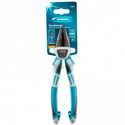 Плоскогубцы комбинированные 205 мм, трехкомпонентные рукоятки Gross по ценам производителя в Уфе с доставкой по всей России