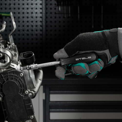 Набор инструментов, 1/2", 1/4", CrV, пластиковый кейс 76 предметов Stels по ценам производителя в Уфе с доставкой по всей России