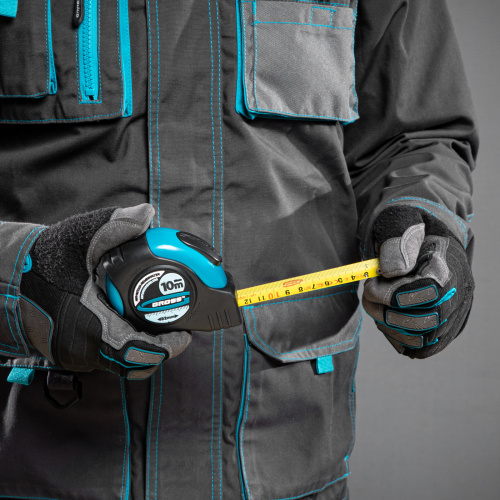 Рулетка "Schlagfest",10 м x 25 мм,магнитный обрезиненный зацеп,двусторонняя шкала,автоматическая фиксация Gross по ценам производителя в Уфе с доставкой по всей России