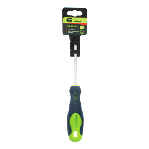 Отвертка, PZ2 х 100 мм, CrV, двухкомпонентная рукоятка Сибртех по ценам производителя в Уфе с доставкой по всей России