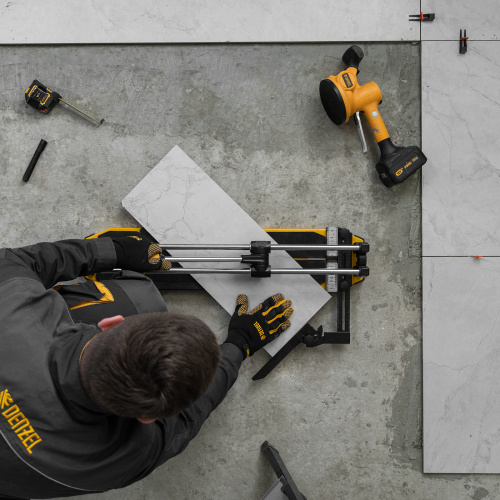 Плиткорез 600х14мм, цельнометал. напр., каретка на подш., стальная станина, рукоятка-пенал Denzel по ценам производителя в Уфе с доставкой по всей России