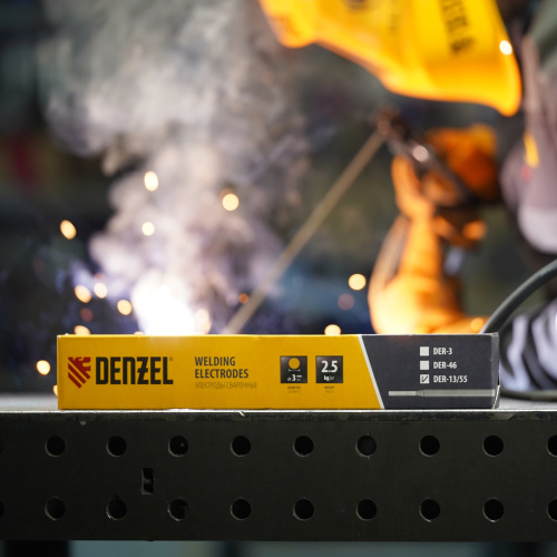 Электроды DER-13/55, диам 3 мм, 2,5 кг., основное покрытие Denzel по ценам производителя в Уфе с доставкой по всей России