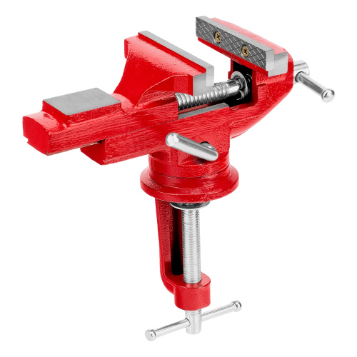 Тиски слесарные, 80 мм, настольные, поворотные, c наковальней MTX по ценам производителя в Уфе с доставкой по всей России