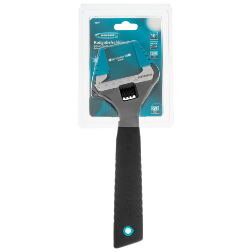 Ключ разводной, 250 мм, CrV, тонкие губки, защитные насадки Gross по ценам производителя в Уфе с доставкой по всей России