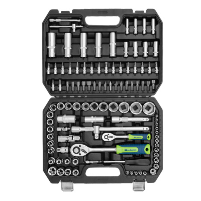 Набор инструментов, 1/2", 1/4", 108 предметов// Сибртех по ценам производителя в Уфе с доставкой по всей России