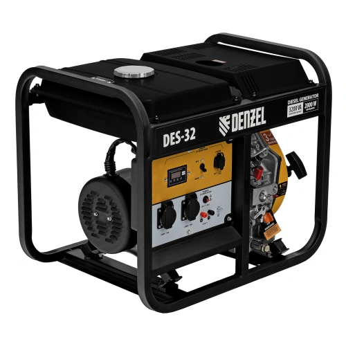 Генератор дизельный DES-32, 3,2 кВт, 230 В, 11 л, ручной стартер Denzel по ценам производителя в Уфе с доставкой по всей России