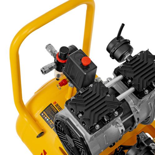 Компрессор безмасляный, малошумный DLS 2200/50, 2200 Вт, 2x1100, 50 л, 380 л/мин Denzel по ценам производителя в Уфе с доставкой по всей России