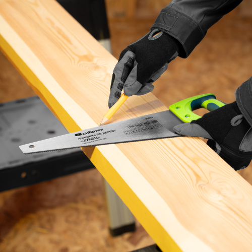 Ножовка по дереву"Зубец" для точных пильных работ, 350 мм, каленый зуб 2D, 14 TPI, двухкомпонентная рукоятка Сибртех по ценам производителя в Уфе с доставкой по всей России