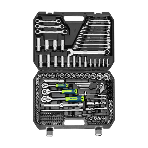 Набор инструментов, 1/2", 3/8", 1/4", пластиковый кейс 160 предм. Сибртех по ценам производителя в Уфе с доставкой по всей России