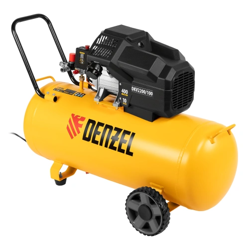 Компрессор воздушный DKV2200/100, Х-PRO 2.2 кВт, 400 л/мин, 100л Denzel по ценам производителя в Уфе с доставкой по всей России