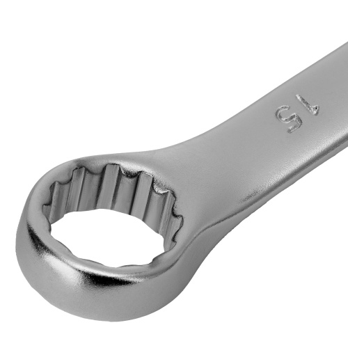 Ключ комбинированный, 15 мм, CrV, матовый хром Stels по ценам производителя в Уфе с доставкой по всей России