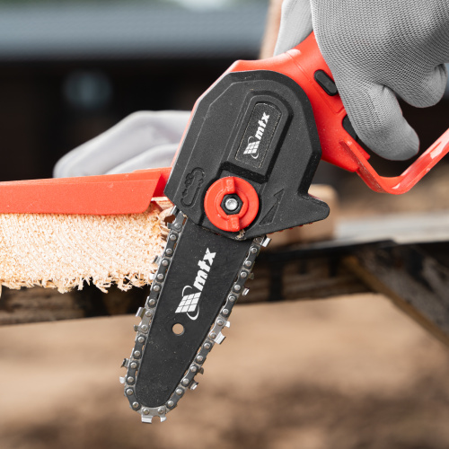 Цепная мини-пила аккумуляторная, MCS-100, шина 100 мм, Li-Ion, 20 В MTX по ценам производителя в Уфе с доставкой по всей России
