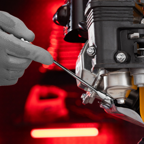 Ключ комбинированный трещоточный, 10 мм, CrV, зеркальный хром Matrix Professional по ценам производителя в Уфе с доставкой по всей России