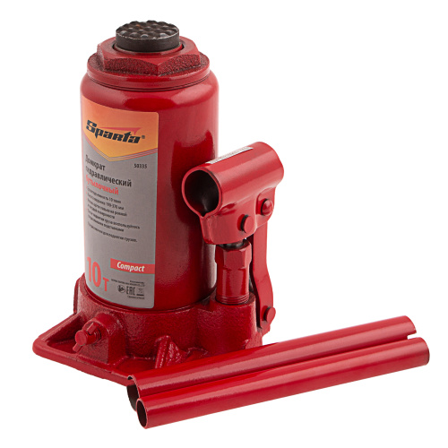 Домкрат гидравлический бутылочный 10 т, h подъема 190-370 мм Sparta Compact по ценам производителя в Уфе с доставкой по всей России