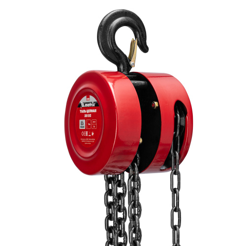 Таль цепная, 0.5 т, H подъема 2.5 м, расстояние между крюками 240 мм Matrix по ценам производителя в Уфе с доставкой по всей России
