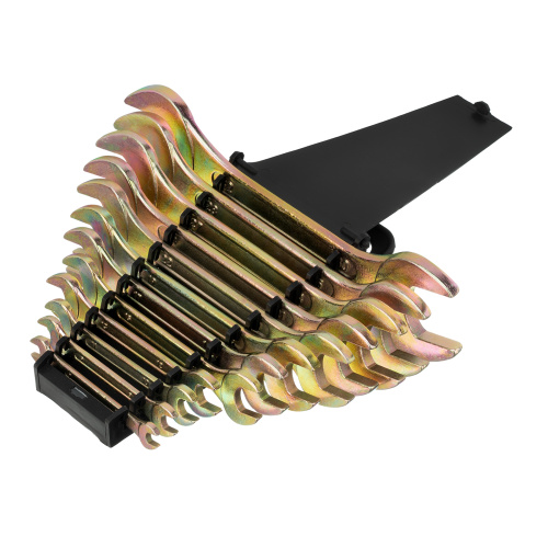 Набор ключей рожковых 6-32 мм, 12 шт, желтый цинк Сибртех по ценам производителя в Уфе с доставкой по всей России