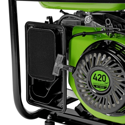 Генератор бензиновый БС-8000, 6,6 кВт, 230В, четырехтактный, 25 л, ручной стартер Сибртех по ценам производителя в Уфе с доставкой по всей России