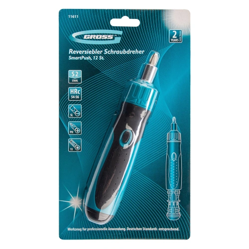 Отвертка реверсивная, механизм SmartPush 12 шт, S2 Gross по ценам производителя в Уфе с доставкой по всей России