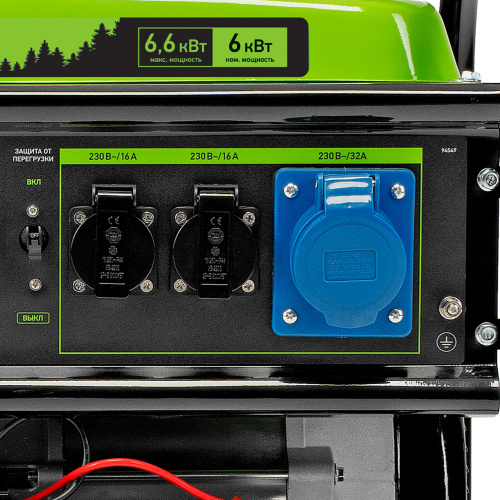 Генератор бензиновый БС-8000Э, 6,6 кВт, 230В, четырехтактный, 25 л, электростартер Сибртех по ценам производителя в Уфе с доставкой по всей России