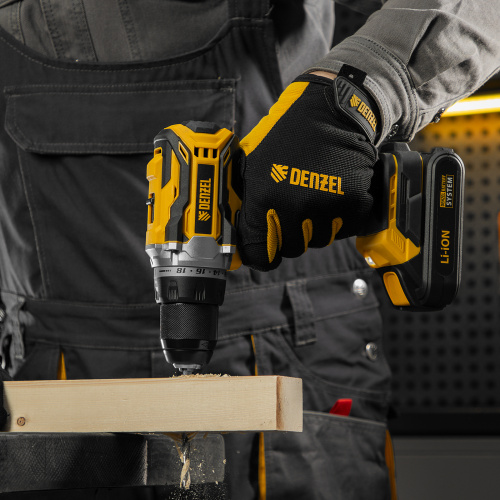 Дрель-шуруповерт аккумуляторная, бесщет. BLDL-18-02 Li-Ion, 18 В Denzel по ценам производителя в Уфе с доставкой по всей России