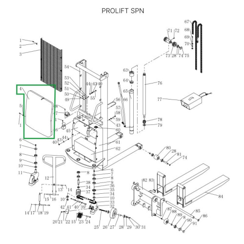 Кожух моторного отсека для штабелеров SPN по ценам производителя в Уфе с доставкой по всей России