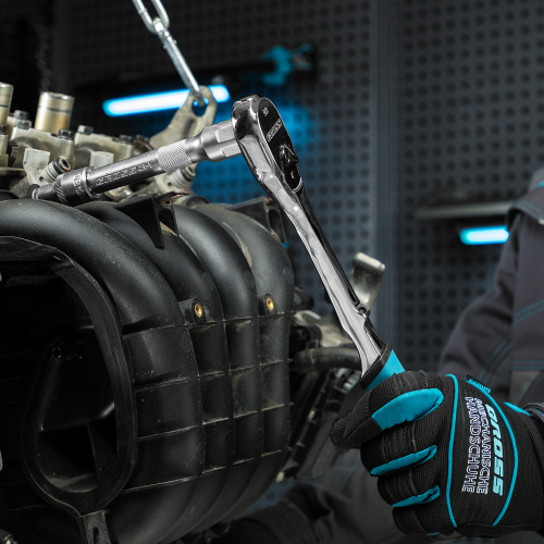 Ключ-трещотка 1/2", CrV, 90 зубьев, усиленный, хром Gross по ценам производителя в Уфе с доставкой по всей России