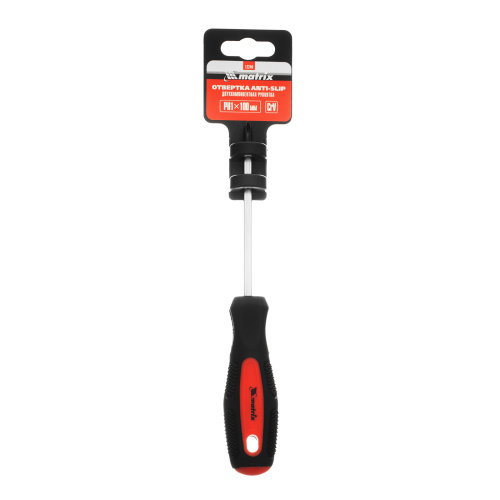 Отвертка Anti-Slip, PH1 х 100 мм, CrV, двухкомпонентная рукоятка Matrix по ценам производителя в Уфе с доставкой по всей России