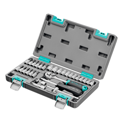 Набор инструментов, 1/4", CrV, пластиковый кейс 29 предметов Stels по ценам производителя в Уфе с доставкой по всей России
