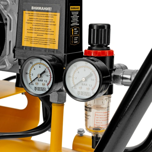 Компрессор безмасляный, малошумный DLS 3300/100, 3300 Вт,3x1100, 100 л, 570 л/мин ,блок управления Denzel по ценам производителя в Уфе с доставкой по всей России