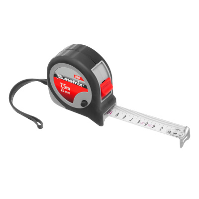 Рулетка Continuous fixation,7,5 м х 25 мм,двухкомпонентный корпус,плавная фиксация Matrix по ценам производителя в Уфе с доставкой по всей России