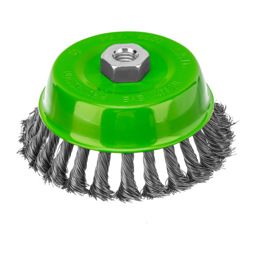 Щетка для УШМ, 125 мм, М14, "чашка", крученая металлическая проволока Сибртех по ценам производителя в Уфе с доставкой по всей России