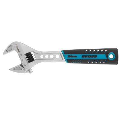 Ключ разводной, 200 мм, CrV, двухкомпонентная ручка Gross по ценам производителя в Уфе с доставкой по всей России