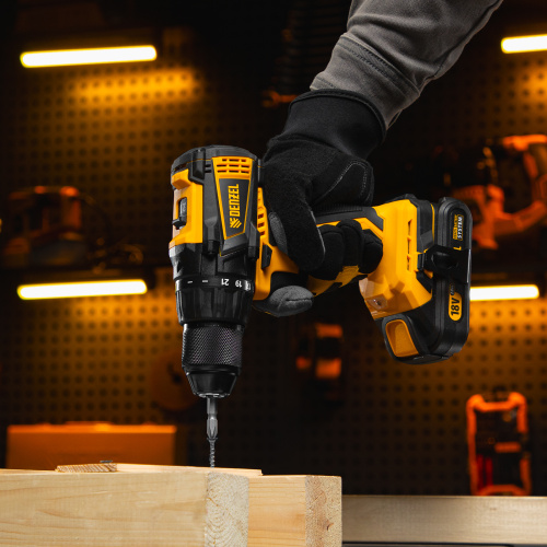 Дрель-шуруповерт аккумуляторная, бесщет. BLDL-IB-18-0, Li-Ion, 18 В Denzel по ценам производителя в Уфе с доставкой по всей России