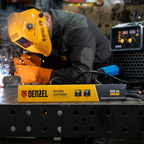 Электроды DER-46, диам. 3 мм, 1 кг, рутиловое покрытие Denzel по ценам производителя в Уфе с доставкой по всей России