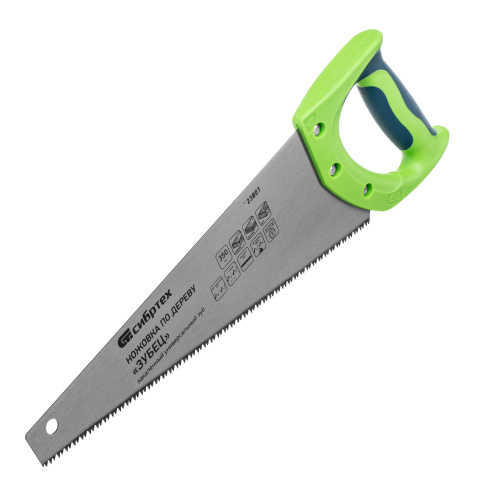 Ножовка по дереву "Зубец", 350 мм, 7-8 TPI, каленый зуб 2D, двухкомпонентная рукоятка Сибртех по ценам производителя в Уфе с доставкой по всей России