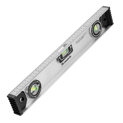 Уровень алюминиевый "Рельс", 400 мм, 3 глазка (1 поворотный) Matrix по ценам производителя в Уфе с доставкой по всей России