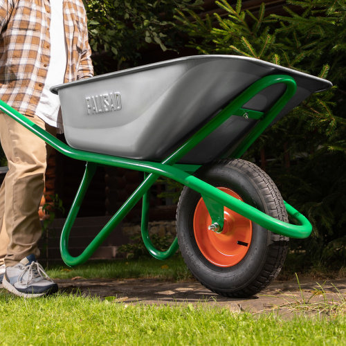 Тачка садово-строительная, усиленная, грузоподъемность 200 кг, объем 90 л Palisad по ценам производителя в Уфе с доставкой по всей России