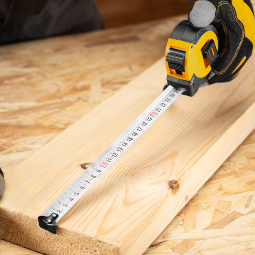 Рулетка 8м х 25мм, двухкомп. корпус, кнопка-пауза Denzel по ценам производителя в Уфе с доставкой по всей России