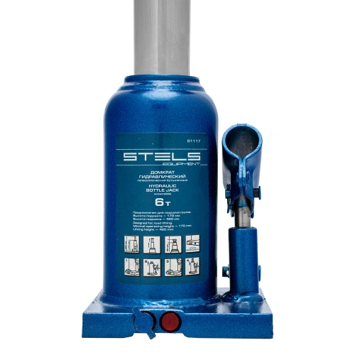 Домкрат гидравлический бутылочный телескопический, 6 т, H подъема 170-420 мм Stels по ценам производителя в Уфе с доставкой по всей России