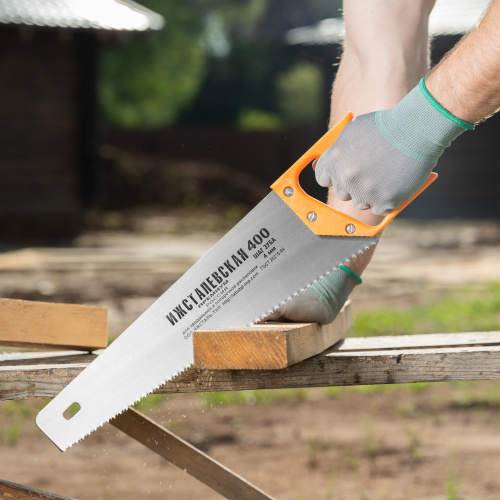 Ножовка по дереву, 400 мм, шаг зубьев 4 мм, пластиковая рукоятка по ценам производителя в Уфе с доставкой по всей России