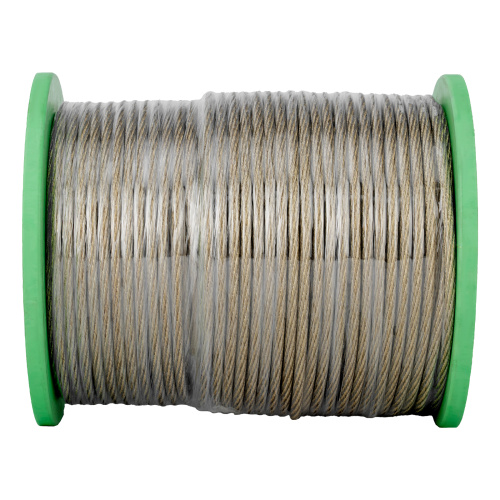 Трос металлополимерный прозрачный ПР-6.0, толщина 6.0 мм, катушка 150 метров Сибртех по ценам производителя в Уфе с доставкой по всей России